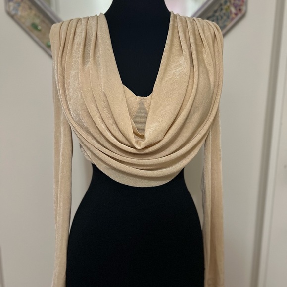 NWT Fashion Nova Weekend Behavior Cowl Neck Crop Top - Picture 6 of 16